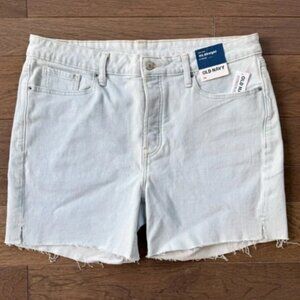 Old Navy Women's Denim High-Rise Button-Fly OG Straight Cut-Off Shorts Size 14